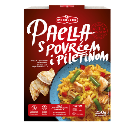 Paella s povrćem i piletinom